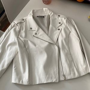 Honey Punch White Leather Jacket